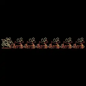 vidaXL Adorno luces de Navidad 6 renos y trineo XXL 2160 LEDs 7 m
