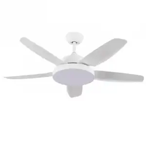 7H Dayron Nevada Ventilador de Techo con Luz LED y Mando 62W Blanco