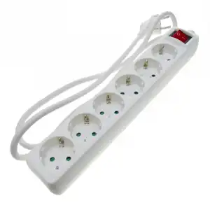 Bematik Regleta 6 Tomas Schuko con Interruptor 16A 230V 3m Blanca