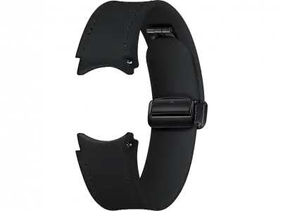 Correa - Samsung ET-SHR94LBEGEU, Para Galaxy Watch6, M/L, 20 mm, Con Hebilla en D, Cuero ecológico, Negro