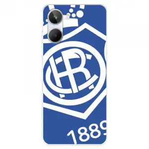 Funda Para Realme 10 Del Real Club Recreativo De Huelva Escudo Fondo Azul - Licencia Oficial Real Club Recreativo De Huelva