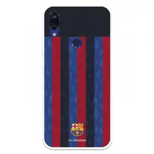 Funda Para Xiaomi Redmi 7 Del Fc Barcelona Fondo Rayas Verticales - Licencia Oficial Fc Barcelona