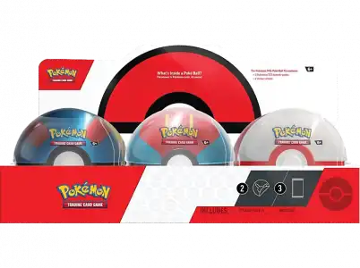 Juego - Magicbox Lata de Poke Ball, 3 paquetes refuerzo Pokémon TCG y 1 moneda Pokémon, Multicolor