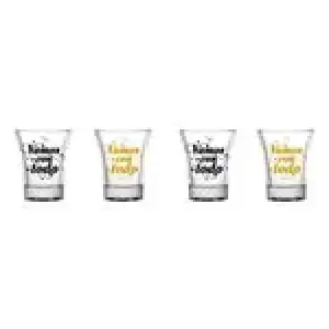 Pack 4 vasos de chupito Tantanfan La Vecina Rubia Voy con todo