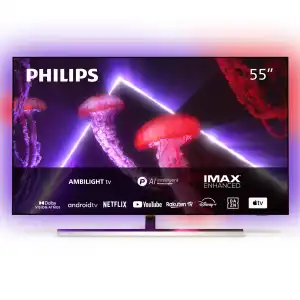 Philips - TV OLED 139 cm (55') Philips 55OLED807/12 UHD 4K, Android TV, Inteligencia artificial, HDR10+, Dolby Vision & Dolby Atmos (Reacondicionado Grado A).