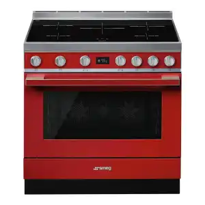 Smeg - Cocina compacta Smeg 90 cm, placa inducción 5 zonas y horno eléctrico - CPF9IPR.