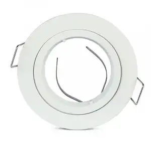 V-Tac Aro Empotrable para Bombillas GU10 81x34mm Blanco