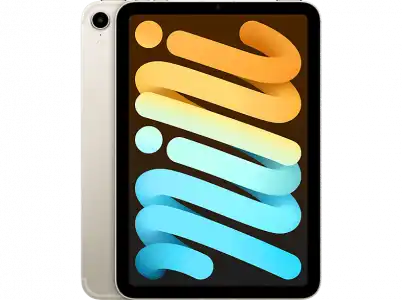 APPLE iPad mini (2021 6ª gen), 256 GB, Blanco estrella, WiFi + Cell, 8.3 ", Retina, Chip A15 Bionic, iPadOS