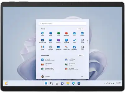 Convertible 2 en 1 - Microsoft Surface Pro 9, 13" 2K QHD+, Intel® Evo™ Core™ i5-1235U, 8 GB RAM, 256 SSD, W11 Home, Platinum
