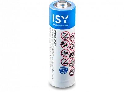 Pilas - ISY IBA 1050, AAA, 1.5 Voltaje, 50 unidades, Blanco y azul