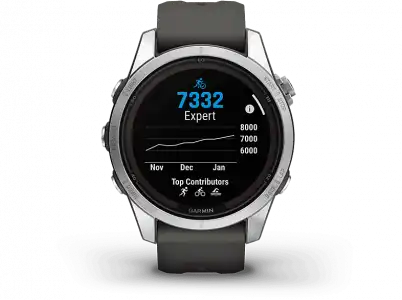 Reloj deportivo - Garmin Fénix 7 S Pro, Negro, Carga Solar, 108-182 mm, 1.2", Multideporte, GPS