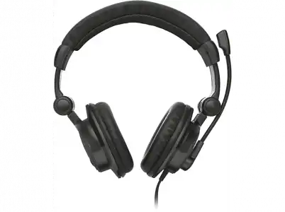 Auriculares gaming - Trust Como, De diadema, Con Cable, Micrófono, Control volumen, Negro