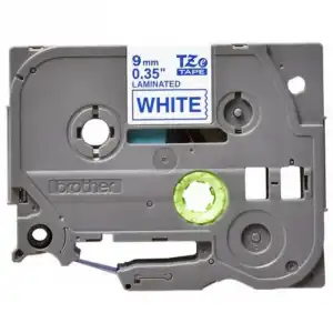Brother Cinta Laminada para Rotuladora Electrónica TZE223 Azul sobre Blanco