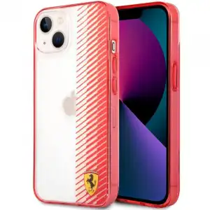 Cool Funda Licencia Ferrari Transparente Rojo para iPhone 13 Mini