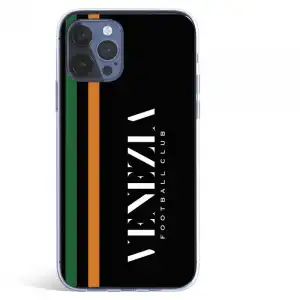 Funda Licencia Oficial Venezia Football Club Fondo Negro y Rayas para iPhone 12