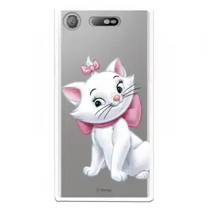 Funda Oficial Disney Marie Silueta Transparente Para Sony Xperia Xz1 - Los Aristogatos