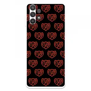 Funda Para Samsung Galaxy A32 5g Del Rayo Vallecano Escudo Patrón Fondo Negro - Licencia Oficial Rayo Vallecano