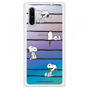 Funda Para Samsung Galaxy Note10 Oficial De Peanuts Snoopy Rayas - Snoopy
