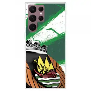 Funda para Samsung Galaxy S22 Ultra del Rio Ave FC Escudo Fondo Verde y Blanco - Licencia Oficial Rio Ave FC