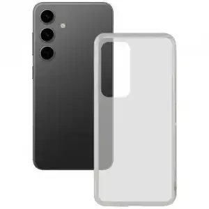 Ksix Funda Flexible para Samsung Galaxy S24 Antihuellas y Compatible con Carga Inalámbrica Transparente