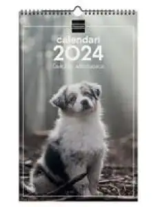 Calendario de pared 2024 Finocam 25x40 Cachorros con espacio para anotaciones catalán