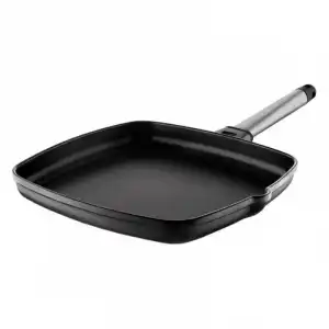 Castey Sartén Asador Plano Aluminio Fundido Mango Inoxidable