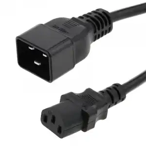 Cradia Cable Extensión Alimentación Externo IEC60320 C19H - C20M 0.6m Negro