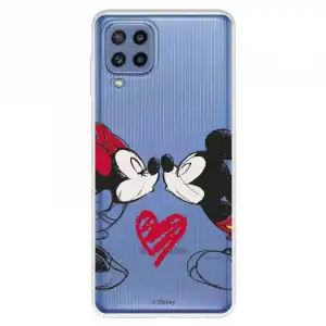 Funda Para Samsung Galaxy M32 Oficial De Disney Mickey Y Minnie Beso - Clásicos Disney