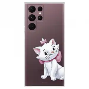 Funda para Samsung Galaxy S22 Ultra Oficial de Disney Marie Silueta - Los Aristogatos