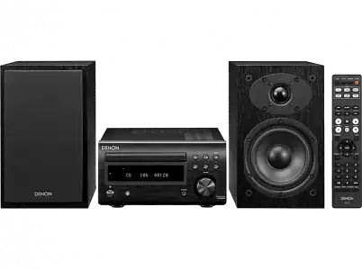 Microcadena - Denon D-M41, 60W, CD,Control de tono, Bluetooth, Negro