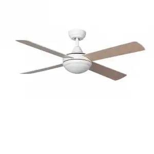 Techbrey Baffín Ventilador de Techo Wifi con Luz LED Motor DC y Mando 132cm 40W Blanco/Madera