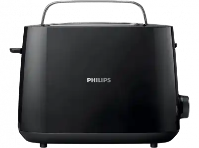 Tostadora - Philips HD2581/90, 8 ajustes, Rejilla calientabollos, Función extraelevación, 900 W, Negro