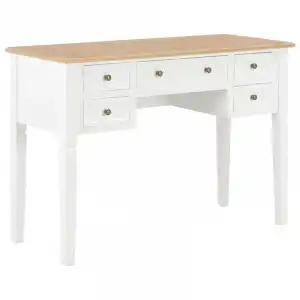 VidaXL Escritorio 109.5x45x77.5cm de Madera Blanca
