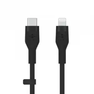 Belkin BoostCharge Flex Cable de Silicona USB-C a Lightning 2m Negro