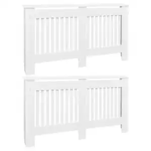 Cubiertas Para Radiador 2 Unidades Mdf Blanco 152 Cm Vidaxl