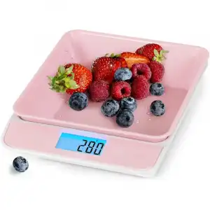 Duronic KS100 PK Báscula de Cocina Digital con Bol 1.2L Rosa