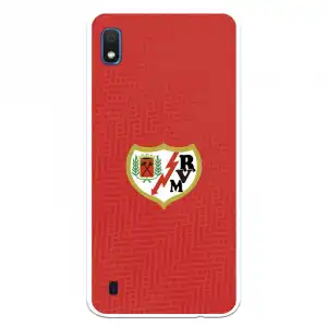 Funda Para Samsung Galaxy A10 Del Rayo Vallecano Escudo Fondo Rojo - Licencia Oficial Rayo Vallecano