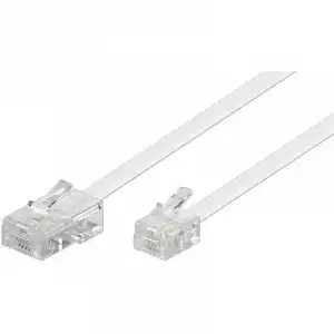 Goobay Cable de Teléfono RJ11 a RJ45 Macho/Macho 3m Blanco