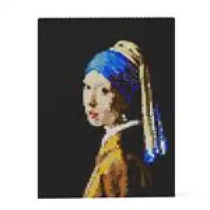 Puzzle 3D Jekca Girl with a Pearl Earring Brick Painting 01S