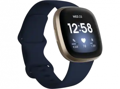 Smartwatch - Fitbit Versa 3, 6 meses incluidos de suscripción a Premium, GPS, Autonomía días, Azul