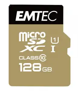 Tarjeta Micro SD EMTEC 128Gb C10 + adaptador