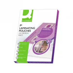 Bolsa De Plastificar Q-connect 325 X 220 Mm 125 Mc Folio Caja De 100 Unidades