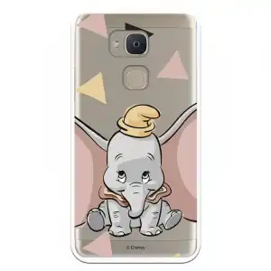 Funda Oficial Disney Dumbo Silueta Transparente Para Bq Aquaris V Plus