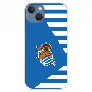 Funda para iPhone 13 del Real Sociedad de Fútbol Real Rayas Horizontales Licencia Oficial