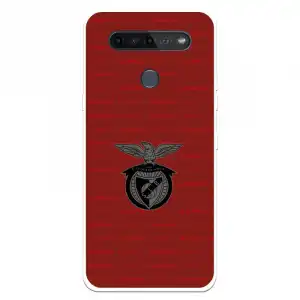 Funda Para Lg K51s Del Escudo Fondo Granate - Licencia Oficial Benfica