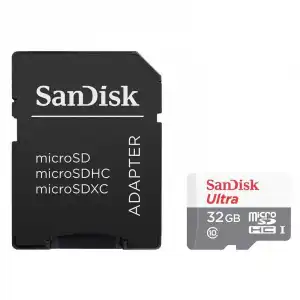 SanDisk Ultra MicroSDHC 32GB Clase 10 UHS-I + Adaptador