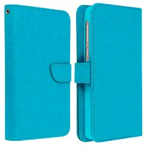 Avizar Funda Billetera Turquesa para Smartphones 5.5" a 6"