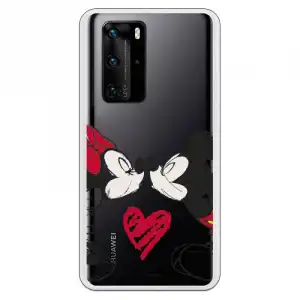 Funda Para Huawei P40 Oficial De Disney Mickey Y Minnie Beso - Clásicos Disney