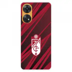Funda Para Oppo Reno 8t Del Granada Cf Escudo - Líneas Rojas Y Negras - Licencia Oficial Granada Cf