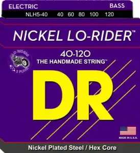 Juego De Cuerdas Para Bajo Dr Nlh5-40 Nickel Lo-rider